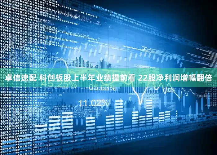 卓信速配 科创板股上半年业绩提前看 22股净利润增幅翻倍